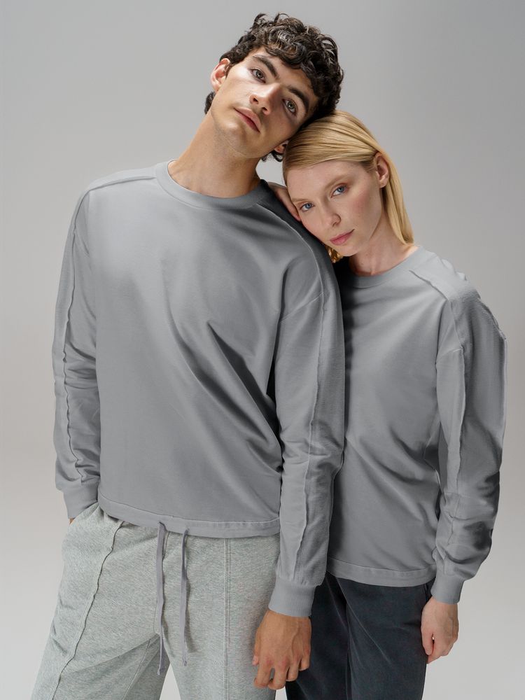 Свитшот унисекс Vozduh, светло-серый — изображение 12