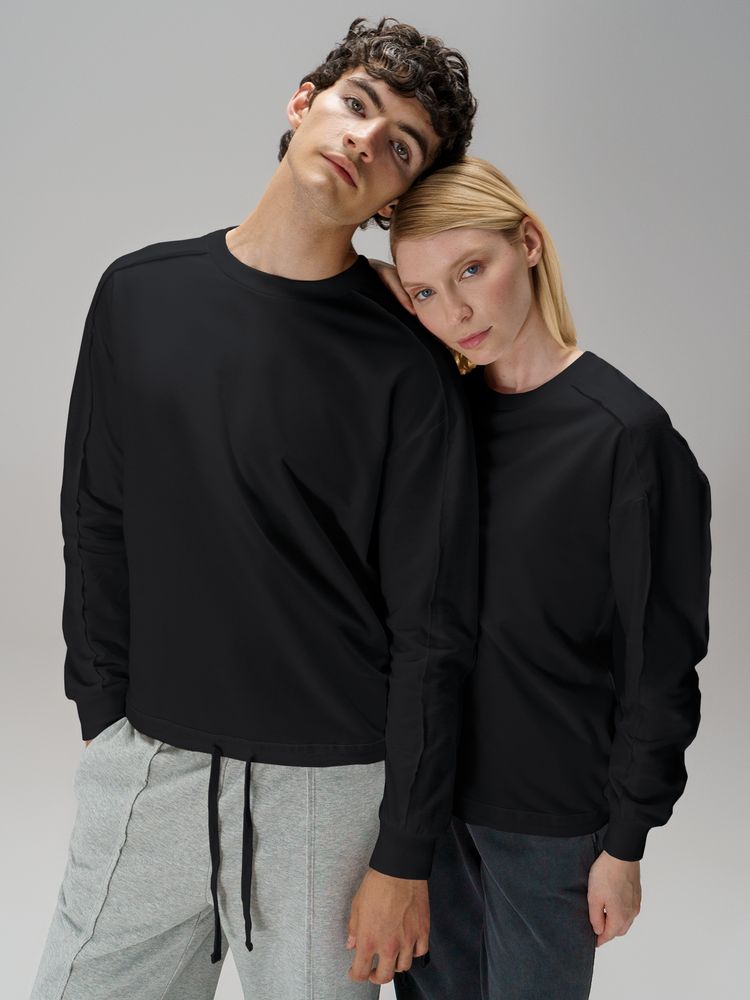 Свитшот унисекс Vozduh, черный — изображение 12