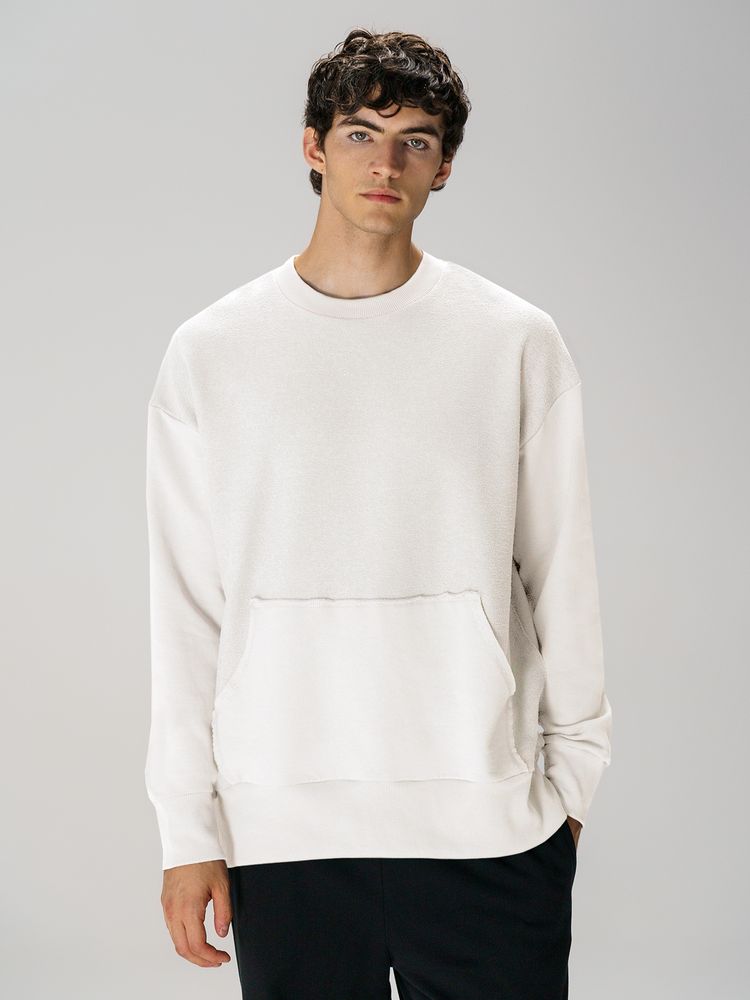 Свитшот оверсайз унисекс Vozduh, молочно-белый — изображение 10