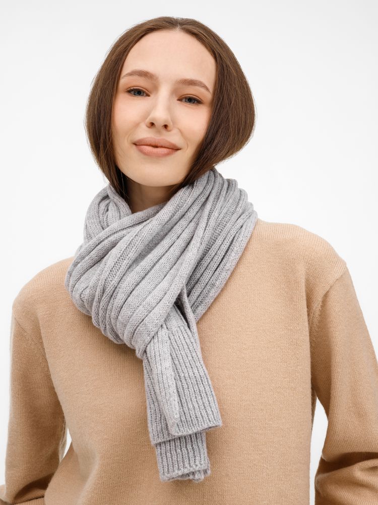 Шарф Bellish, светло-серый меланж — изображение 7