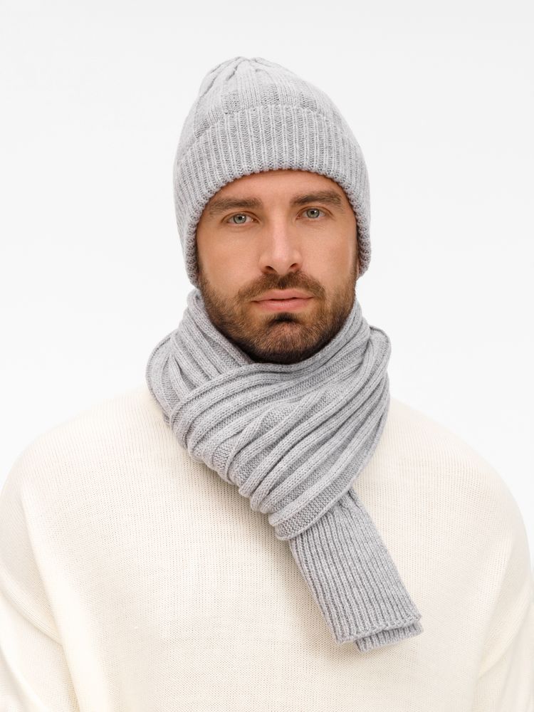 Шарф Bellish, светло-серый меланж — изображение 8