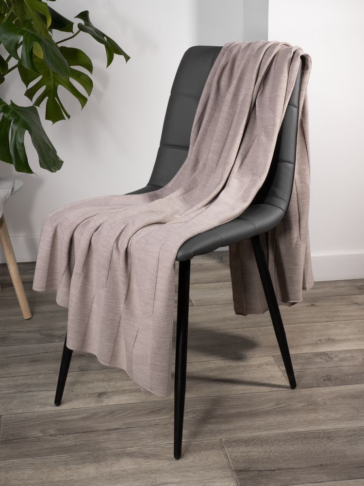 Плед Rombus, бежевый меланж — изображение 7