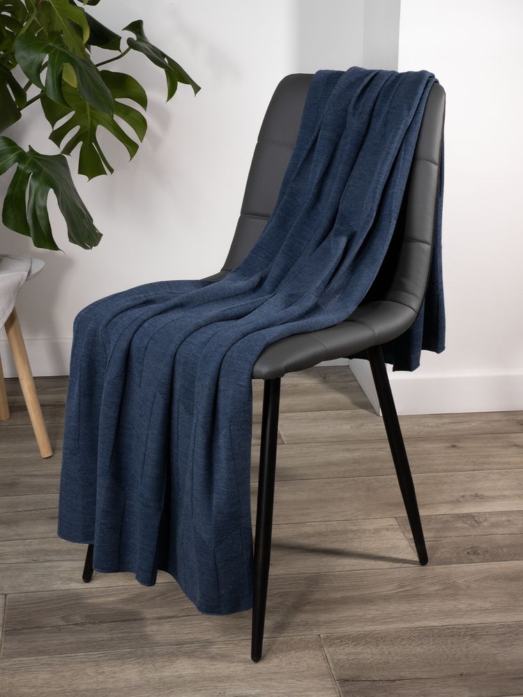 Плед Rombus, синий меланж (джинс) — изображение 7