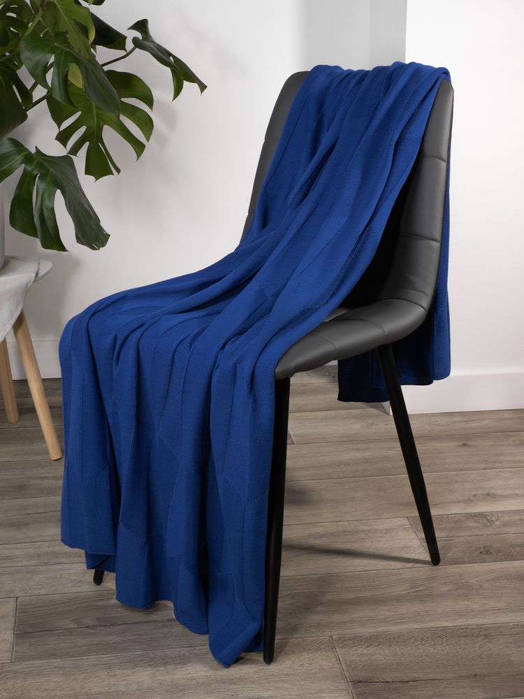 Плед Rombus, синий (василек) — изображение 7