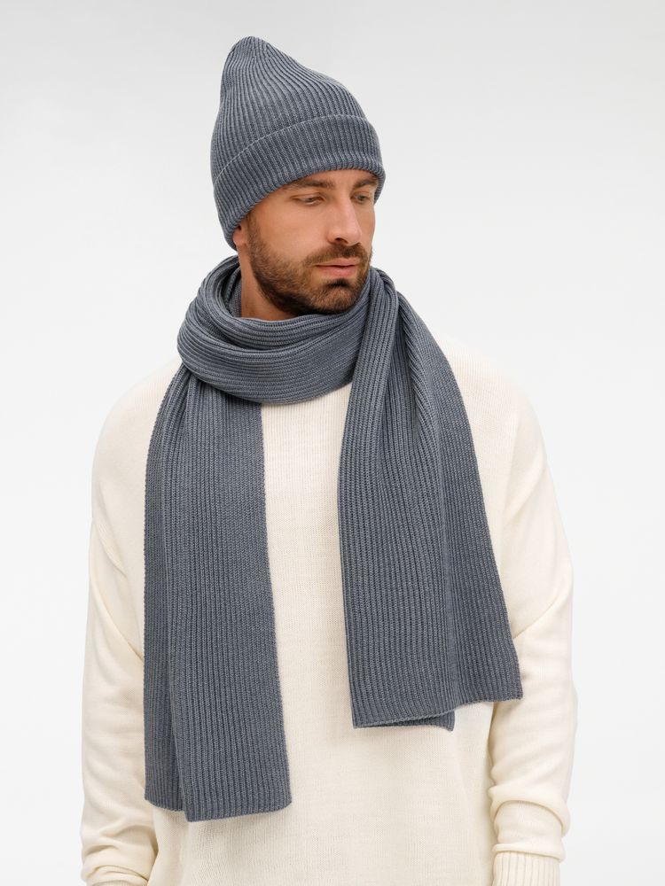 Шапка Nobilis Mono, серая (стальная) — изображение 10