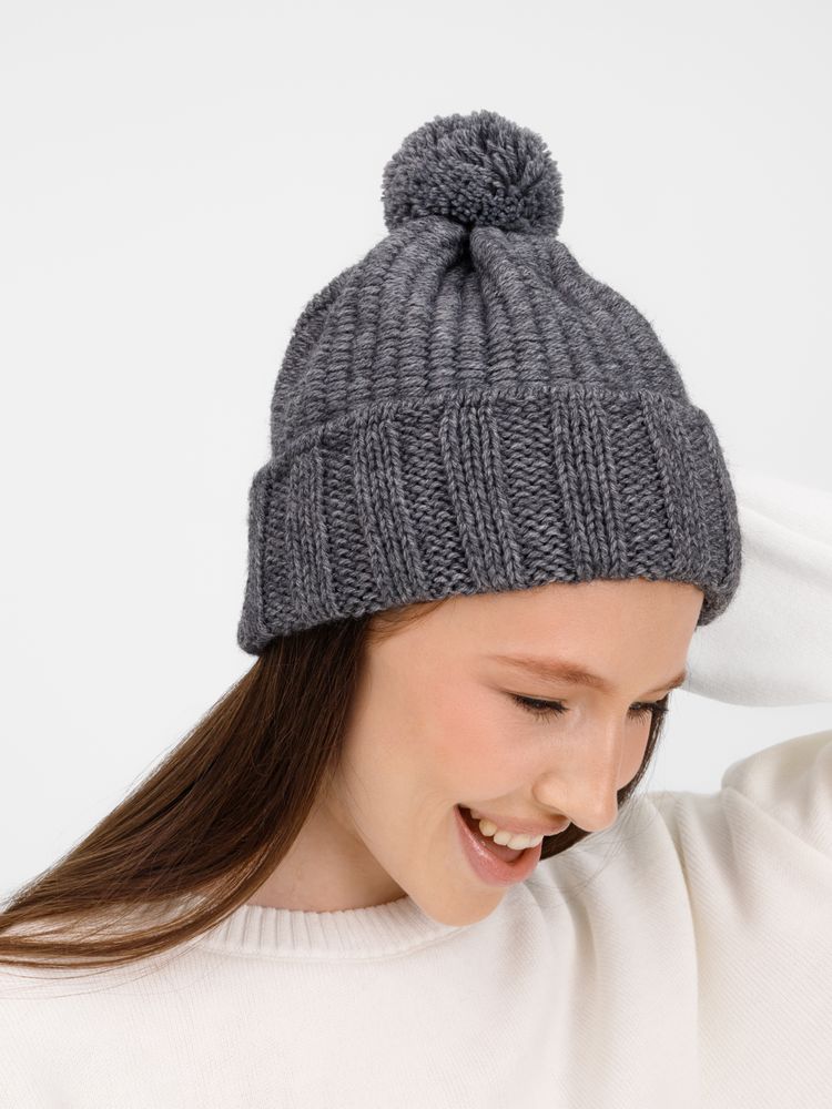 Шапка Frissonelle, серый меланж — изображение 6