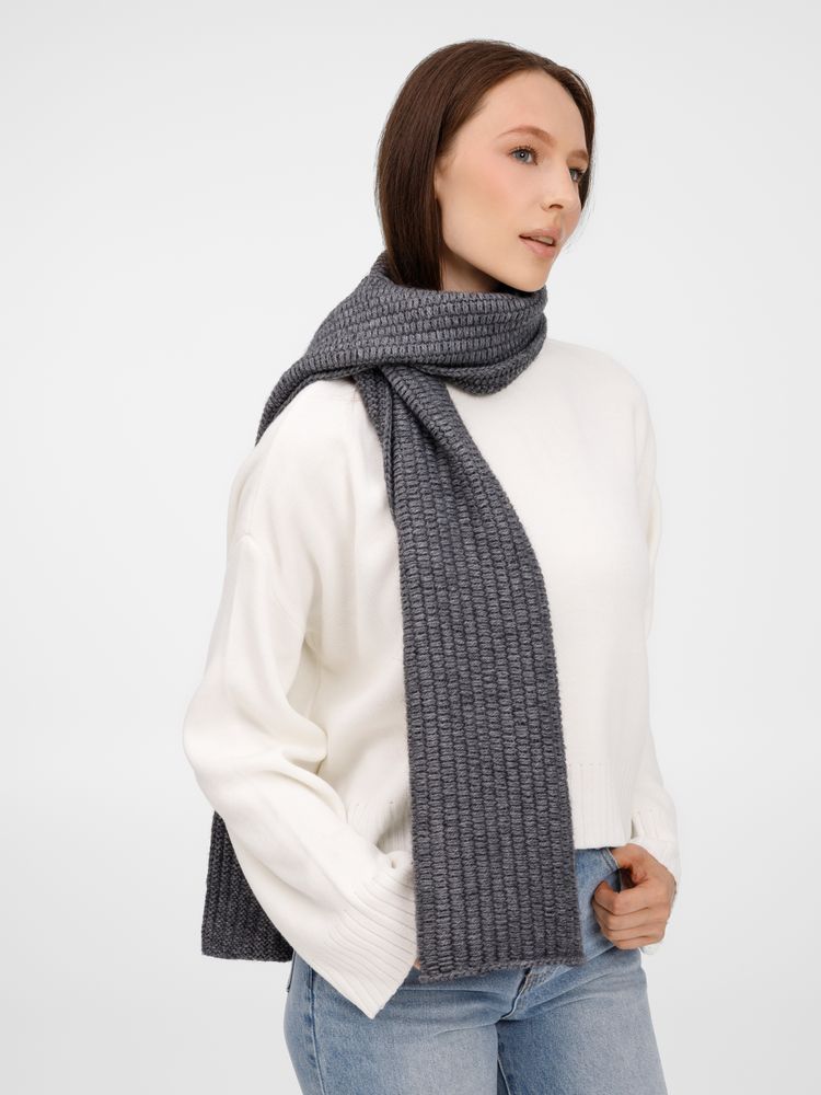 Шарф Frissonelle, серый меланж — изображение 6