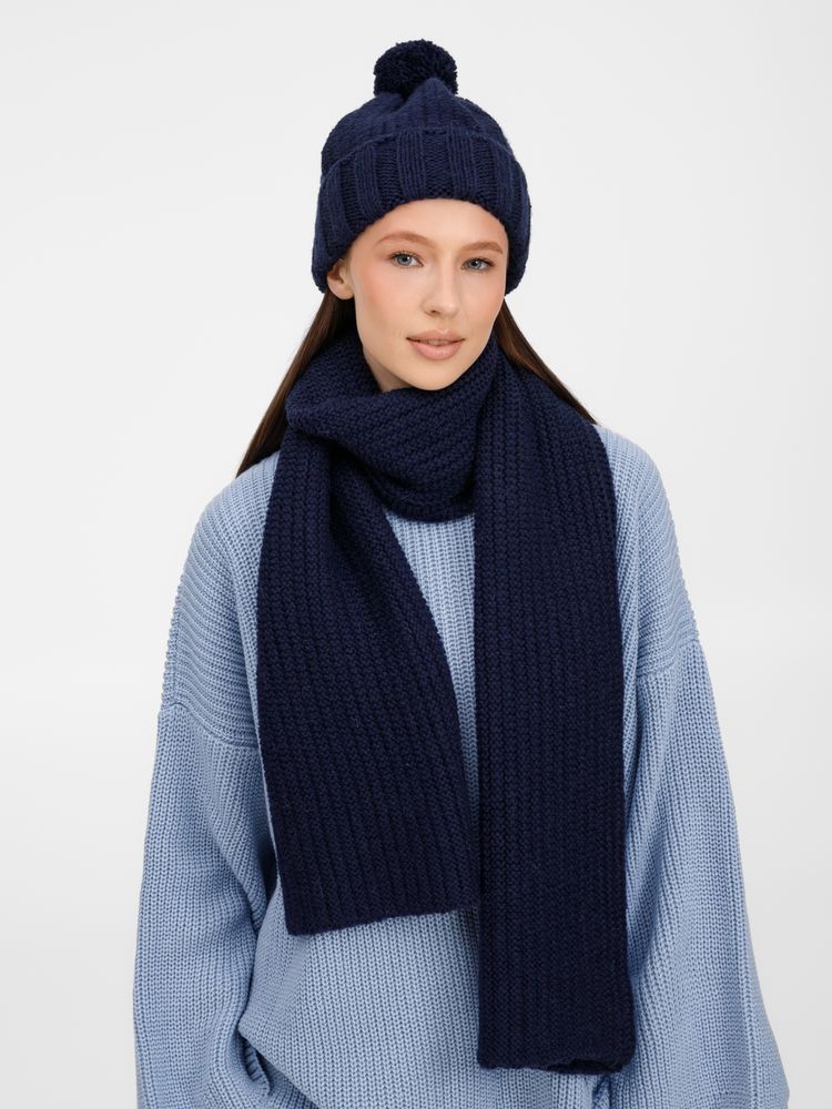 Шарф Frissonelle, темно-синий — изображение 8