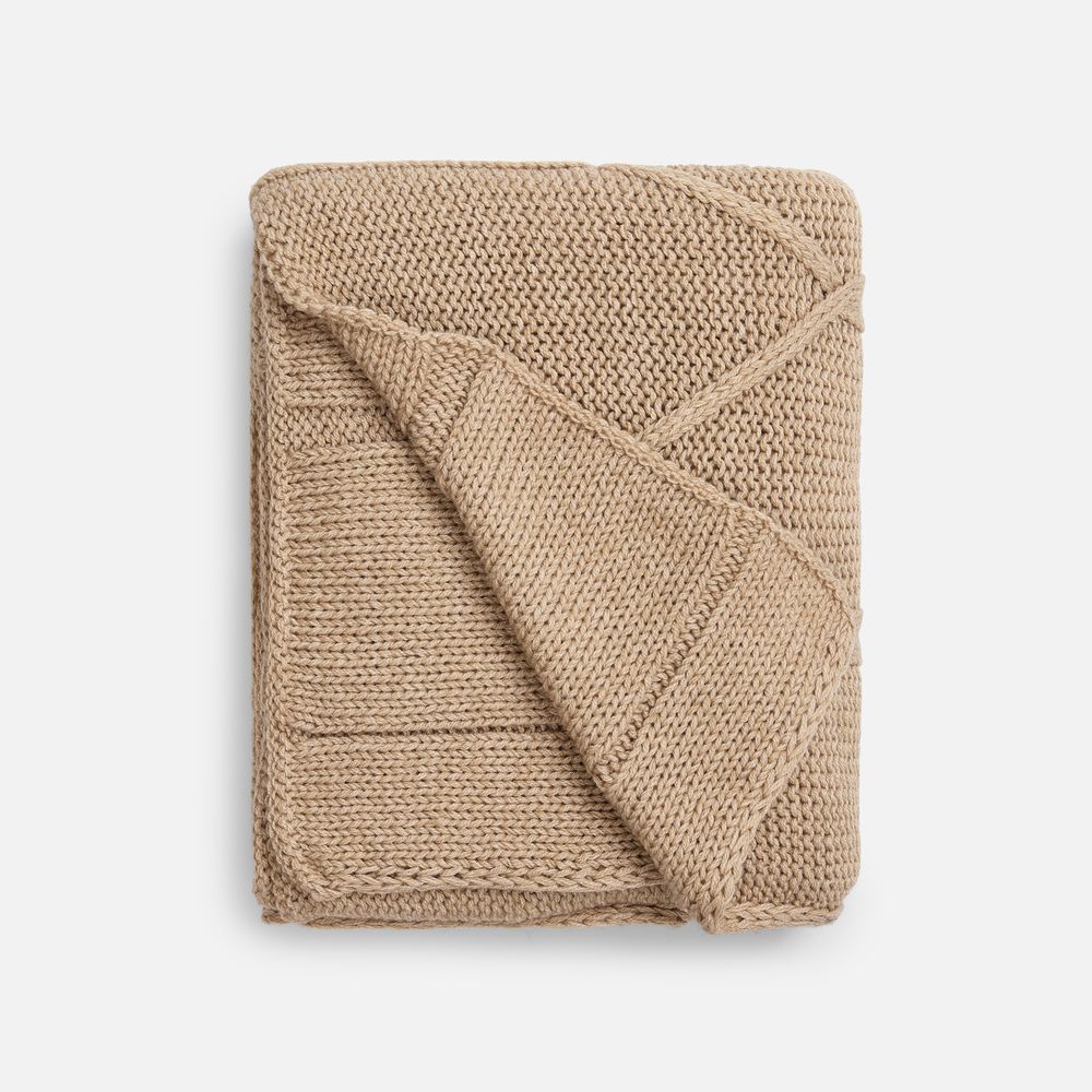 Плед Curve Verve, бежевый меланж — изображение 3