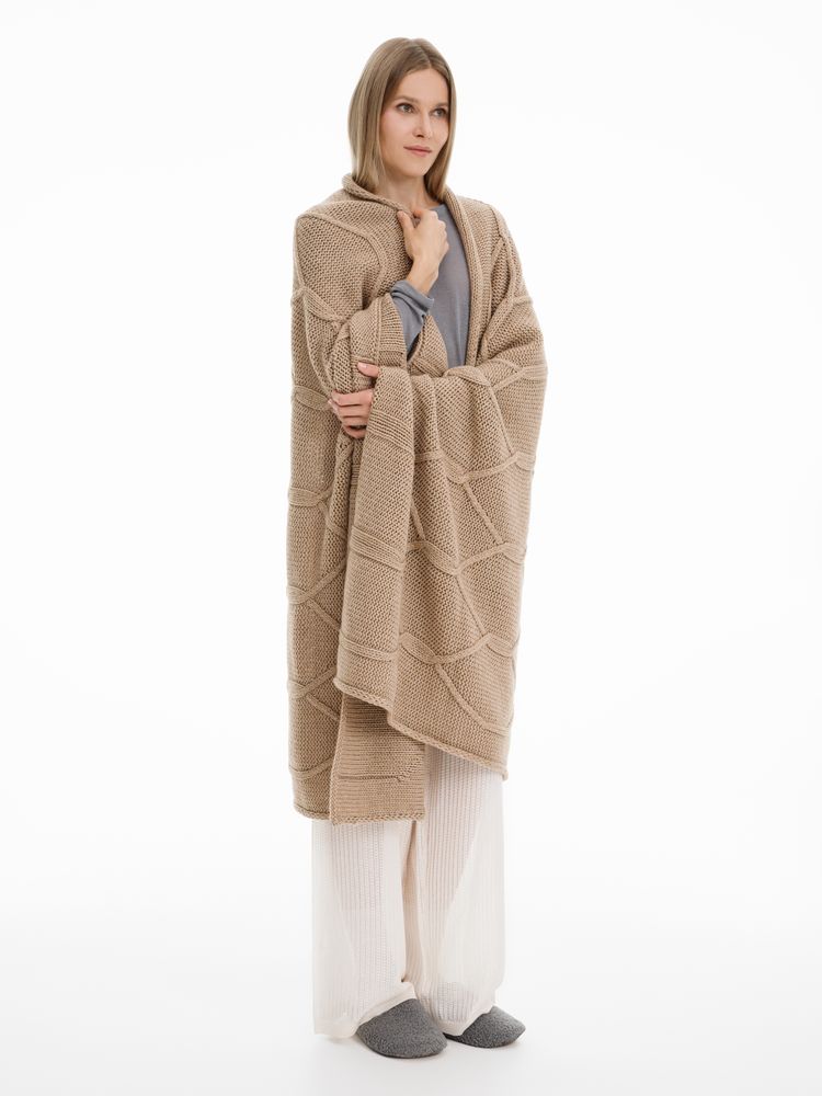 Плед Curve Verve, бежевый меланж — изображение 7