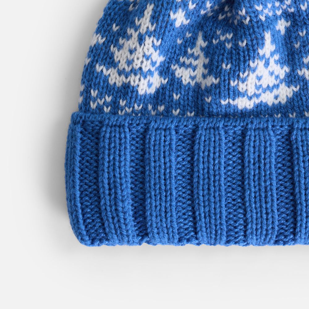 Шапка Holidale, синяя с молочным — изображение 3