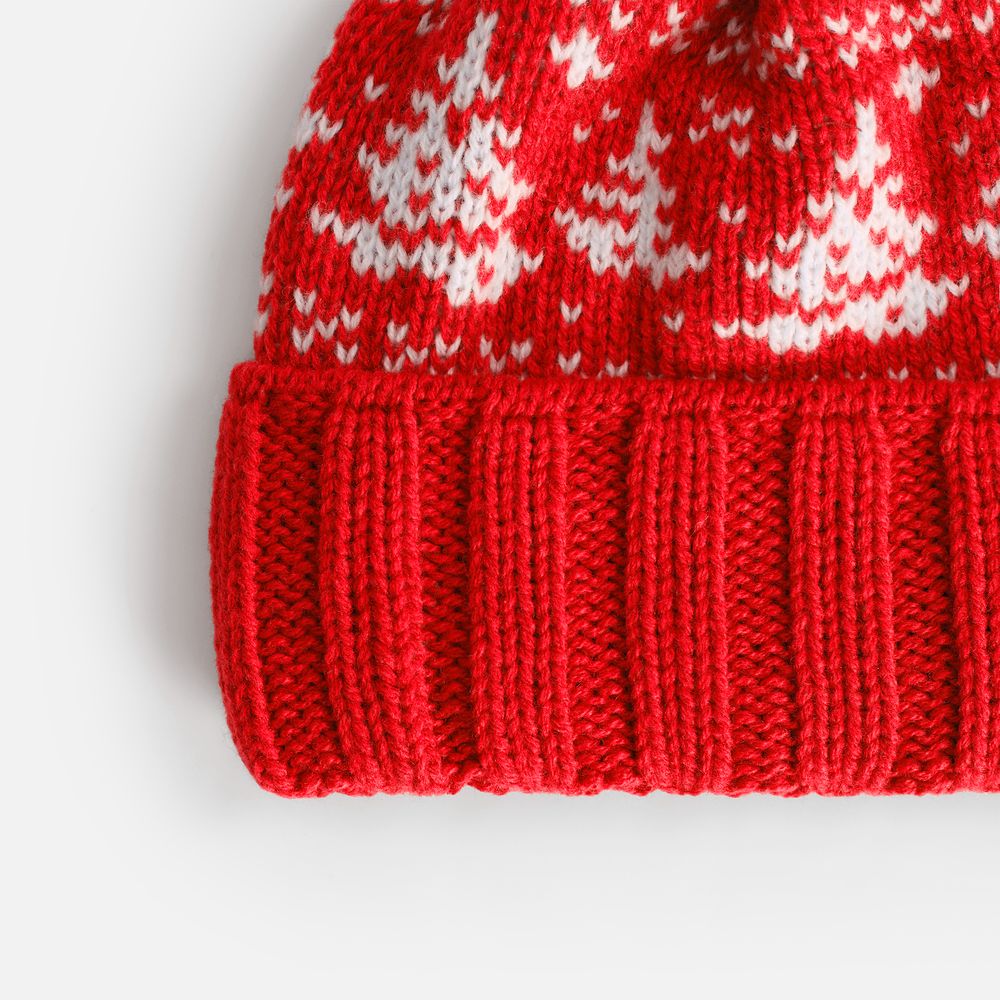 Шапка Holidale, красная с молочным — изображение 3