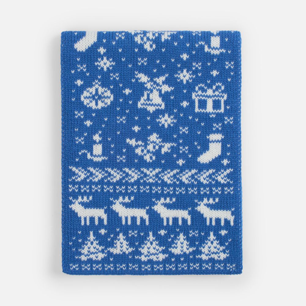 Шарф Holidale, синий с молочным — изображение 4