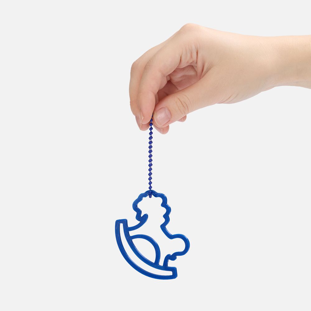 Подвеска «Лошадка-качалка», 3D-печать, синяя — изображение 4