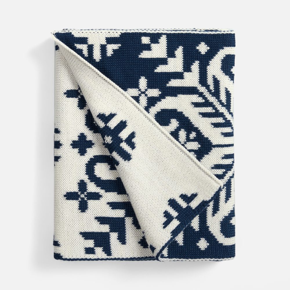 Шарф Wintertude L, синий с белым — изображение 3