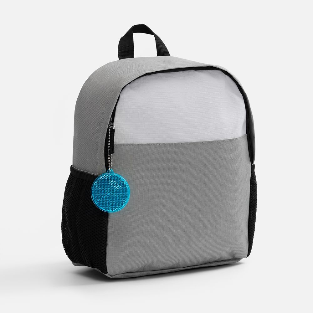 Пешеходный светоотражатель с цепочкой «Круг», синий — изображение 3