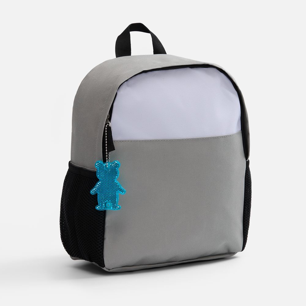 Пешеходный светоотражатель с цепочкой «Мишка», синий — изображение 3