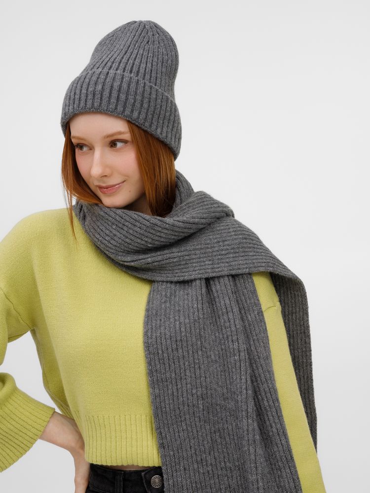 Шарф Laconi, темно-серый меланж — изображение 8