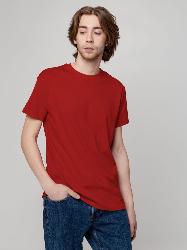 Футболка унисекс T-Bolka 160, темно-красная — изображение 5