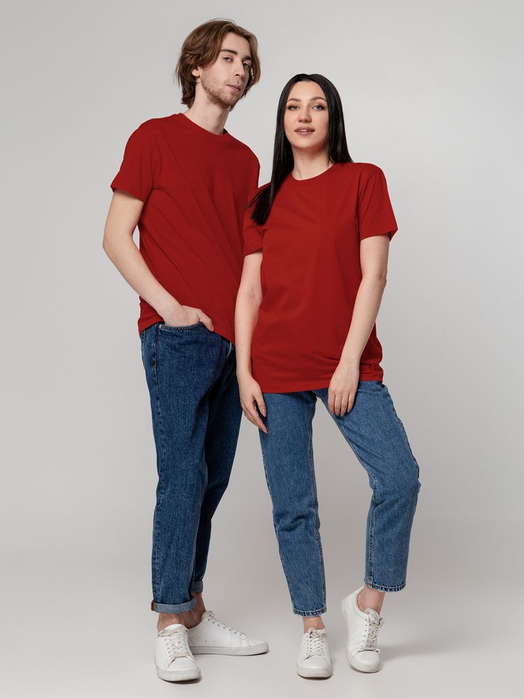 Футболка унисекс T-Bolka 160, темно-красная — изображение 6