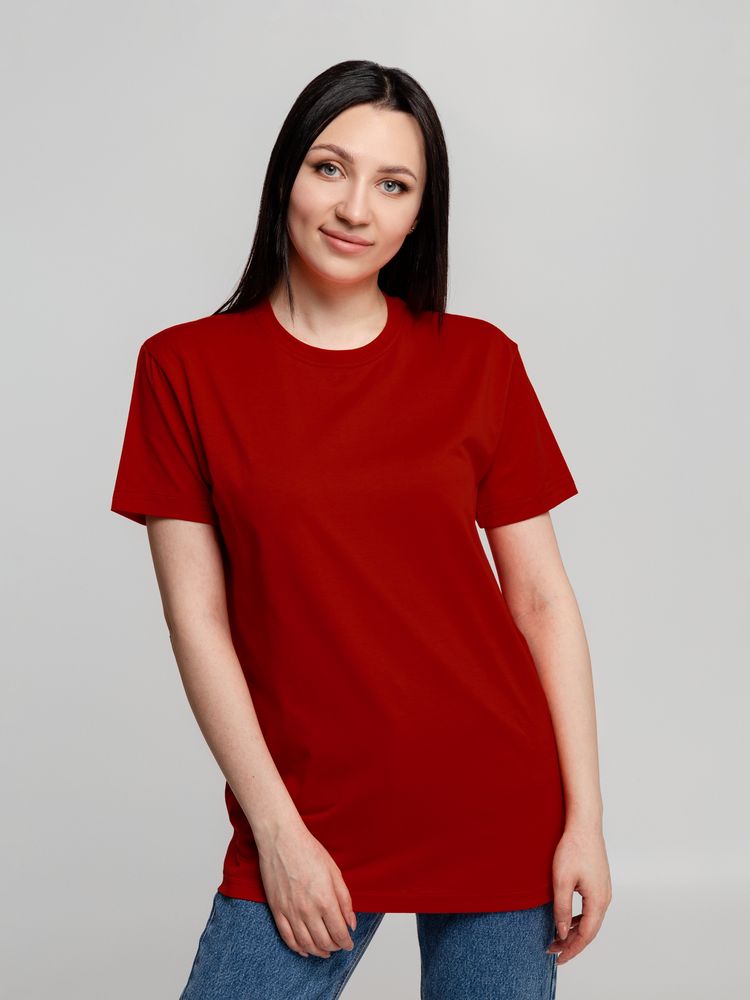 Футболка унисекс T-Bolka 160, темно-красная — изображение 4