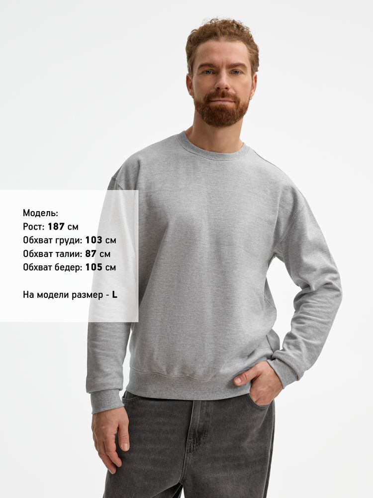 Свитшот унисекс Columbia, серый меланж — изображение 11