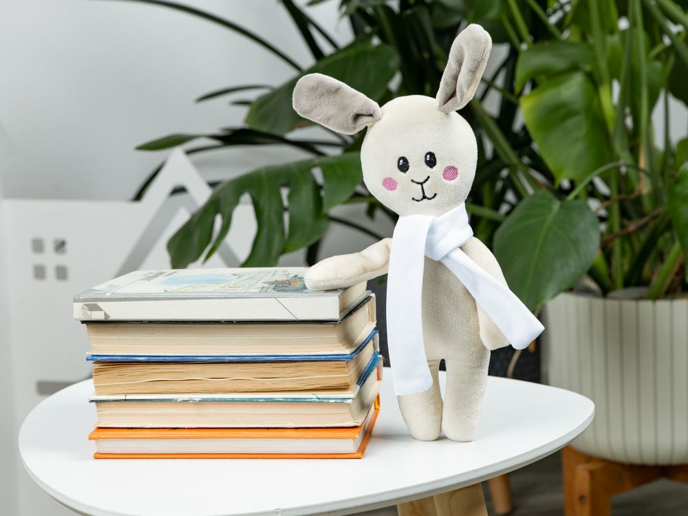 Мягкая игрушка Beastie Toys, заяц с белым шарфом — изображение 8