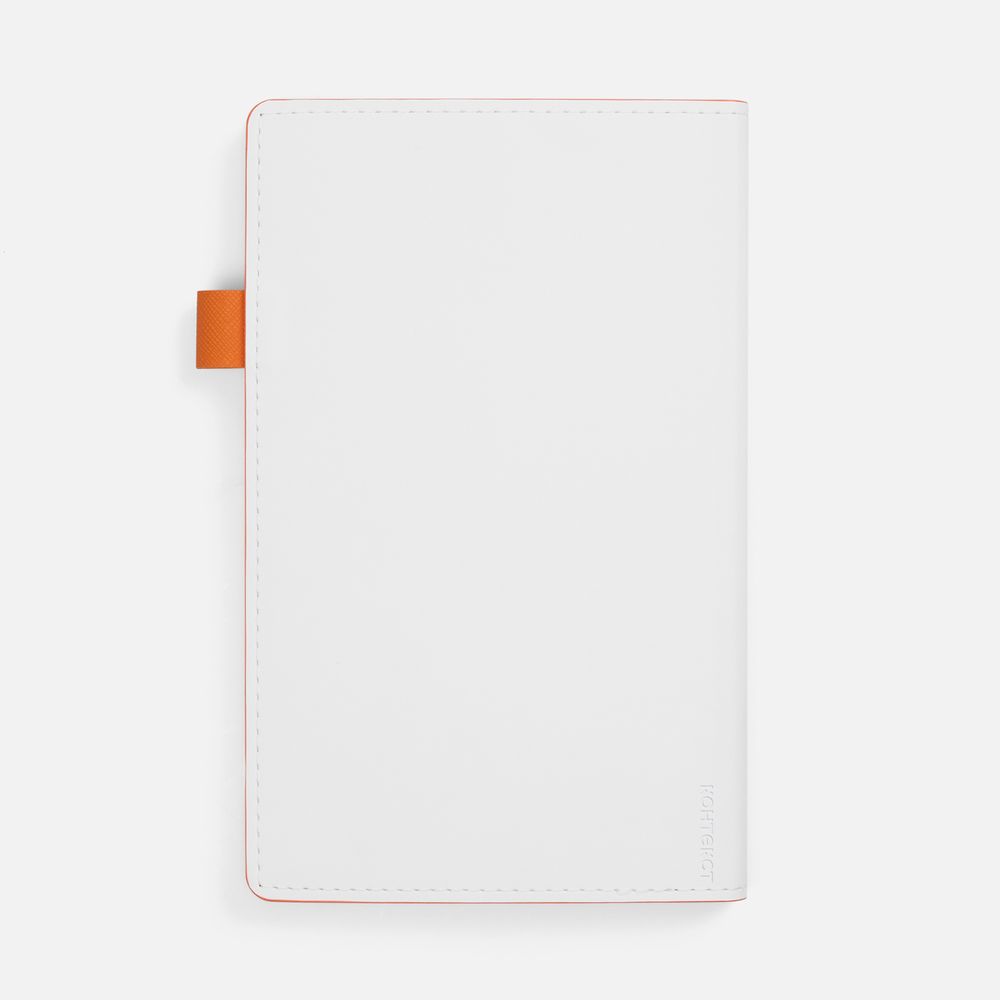 Ежедневник White Shall, недатированный, бело-оранжевый — изображение 3