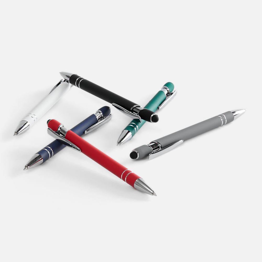 Ручка шариковая Pointer Soft Touch со стилусом, серая — изображение 6