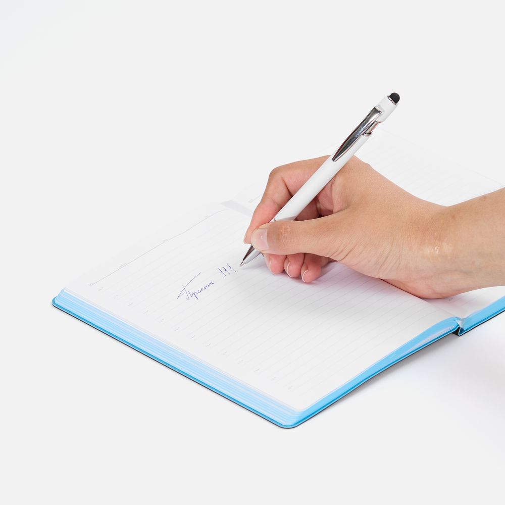 Ручка шариковая Pointer Soft Touch со стилусом, белая — изображение 5