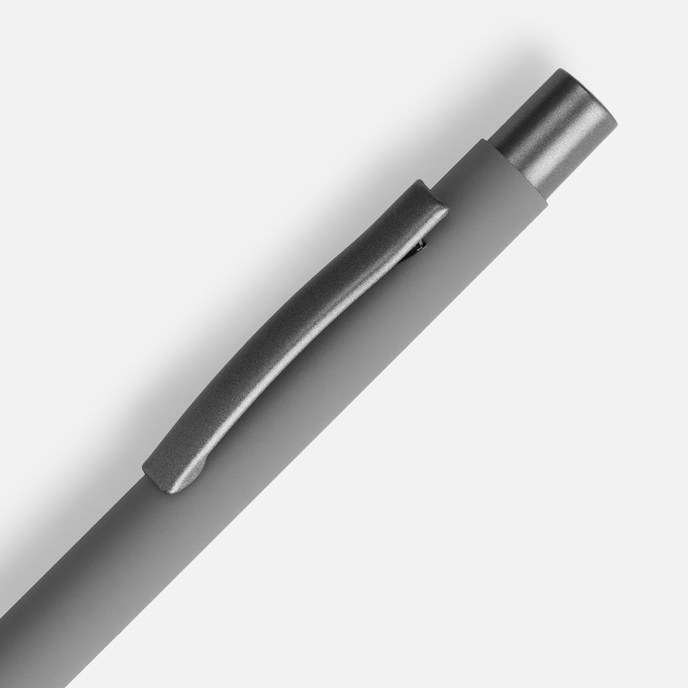 Ручка шариковая Atento Soft Touch, серая — изображение 4