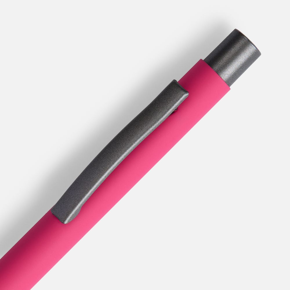 Ручка шариковая Atento Soft Touch, розовая — изображение 4