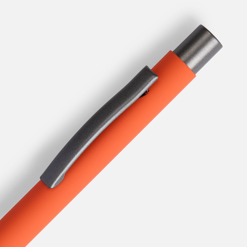Ручка шариковая Atento Soft Touch, оранжевая — изображение 4