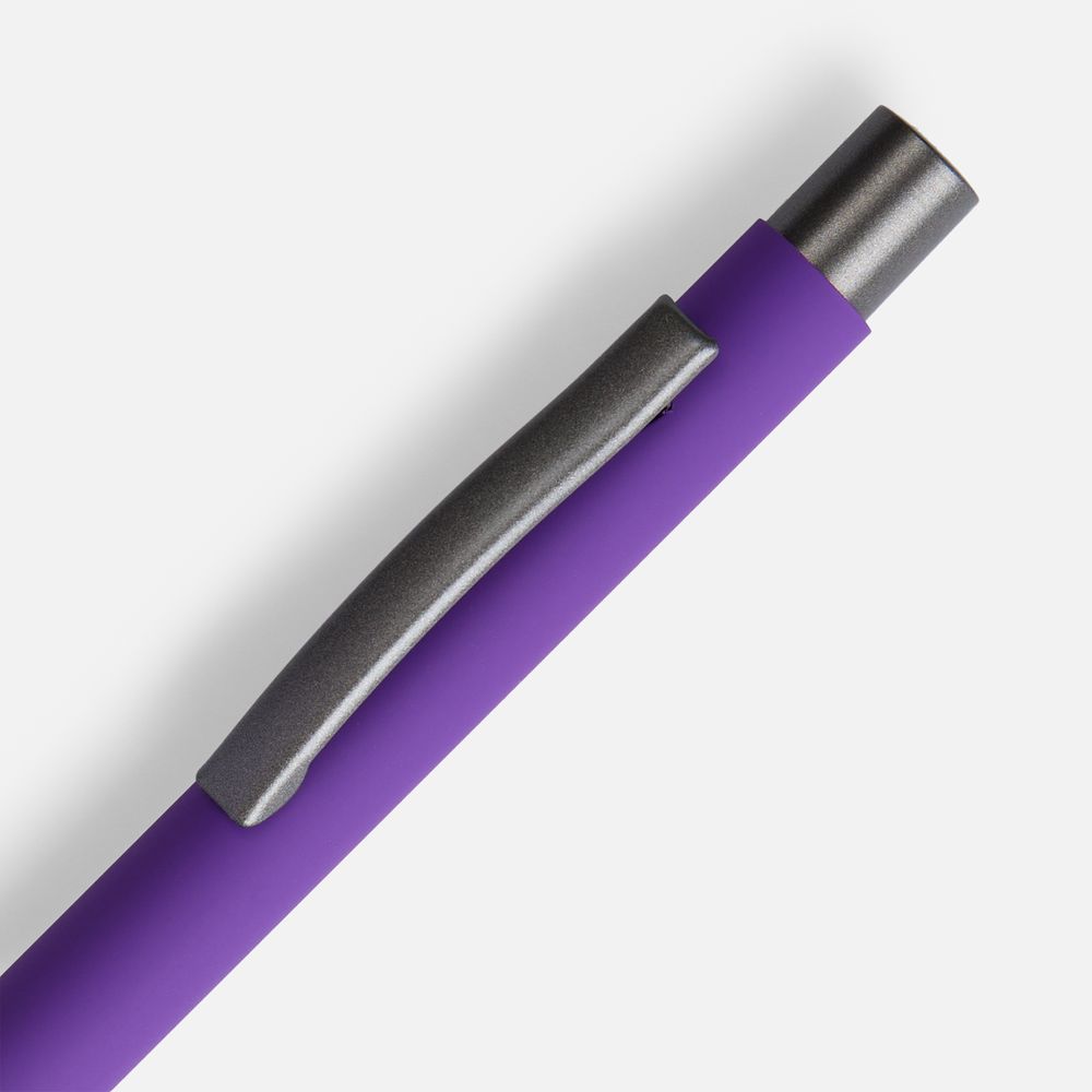 Ручка шариковая Atento Soft Touch, фиолетовая — изображение 4