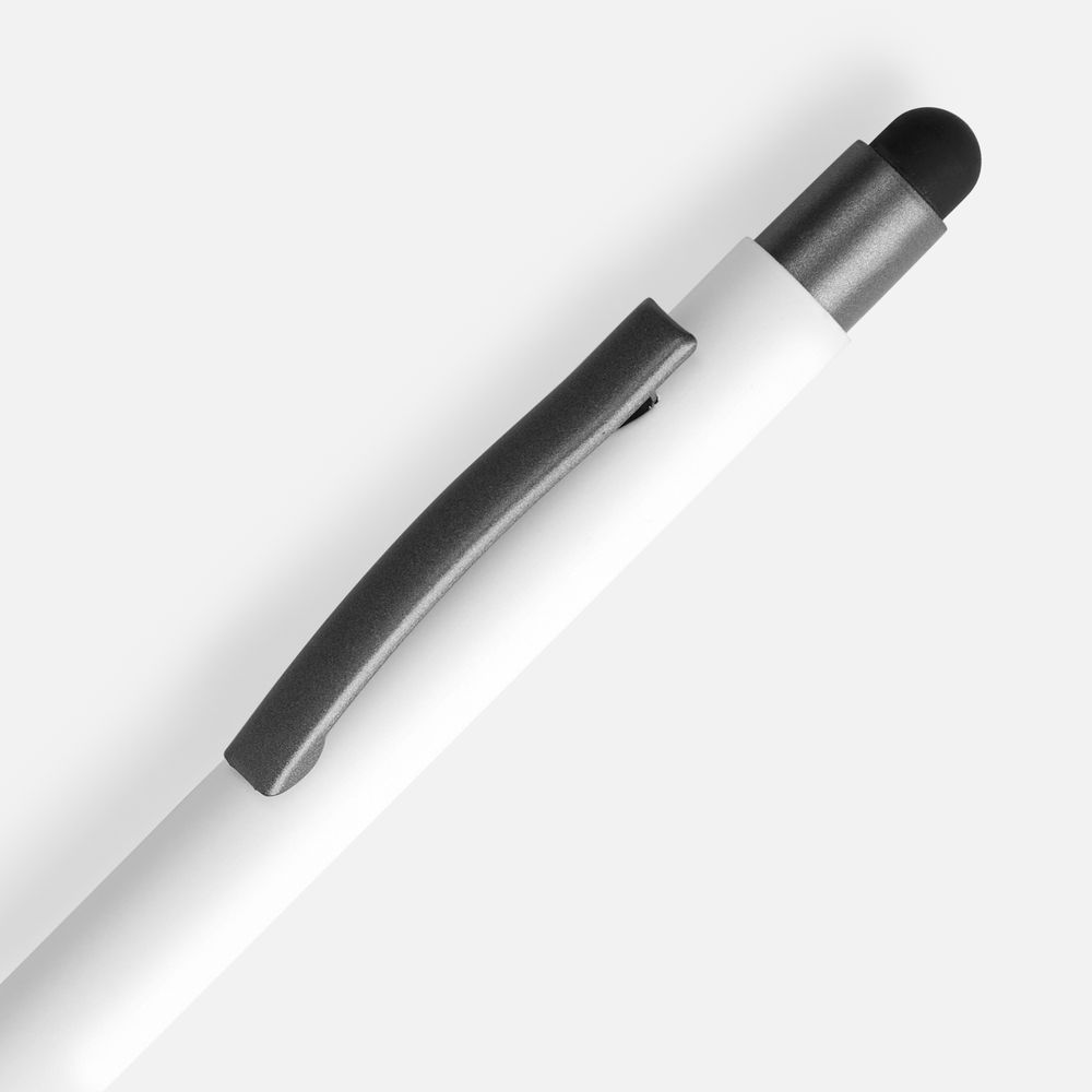 Ручка шариковая Atento Soft Touch со стилусом, белая — изображение 4