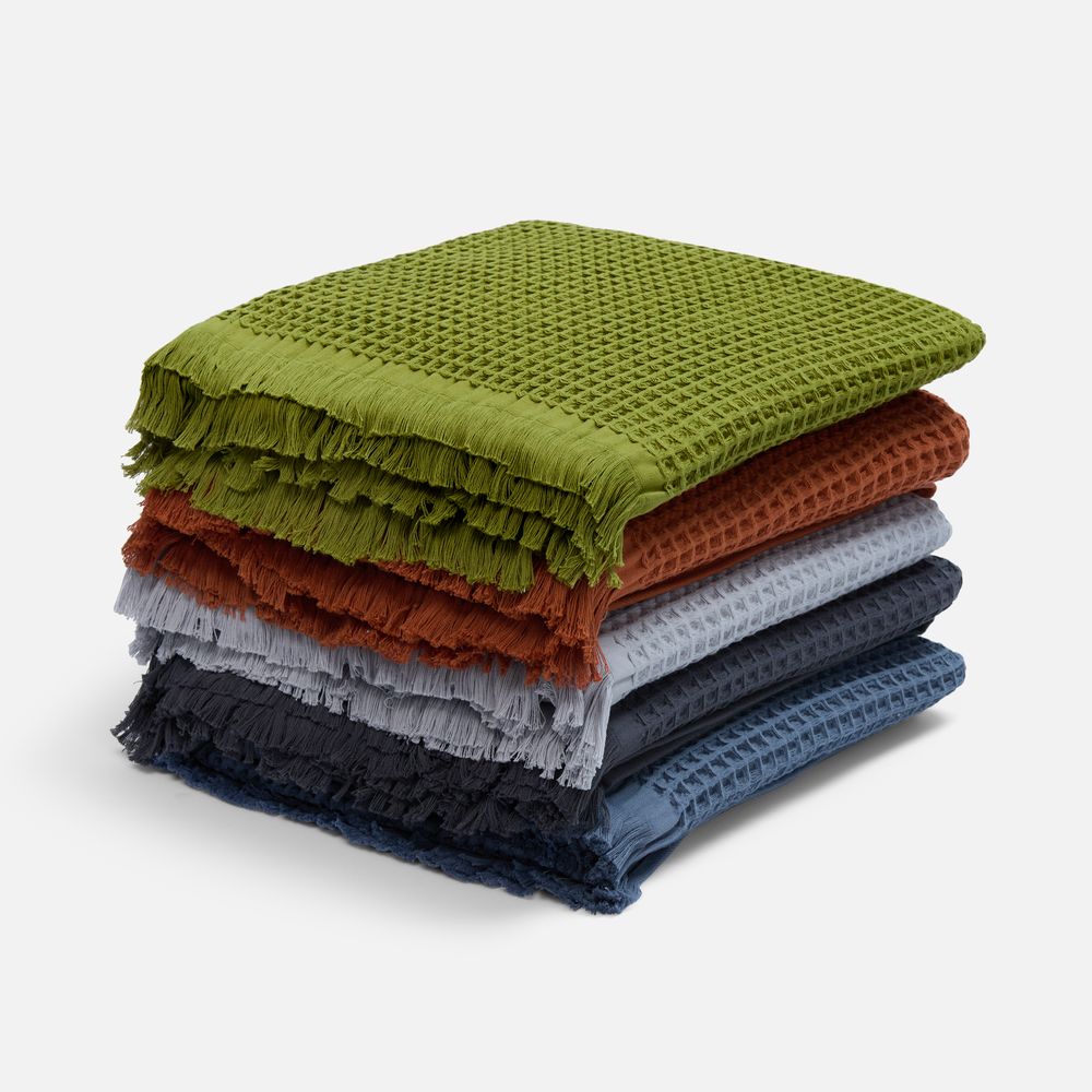 Плед вафельный Elenglect, темно-серый — изображение 6