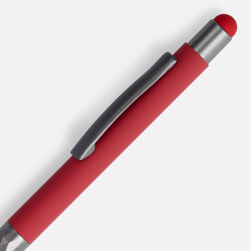 Ручка шариковая Digit Soft Touch со стилусом, красная — изображение 4
