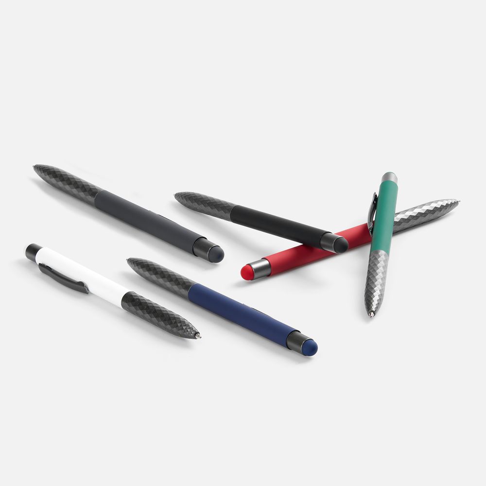 Ручка шариковая Digit Soft Touch со стилусом, красная — изображение 6