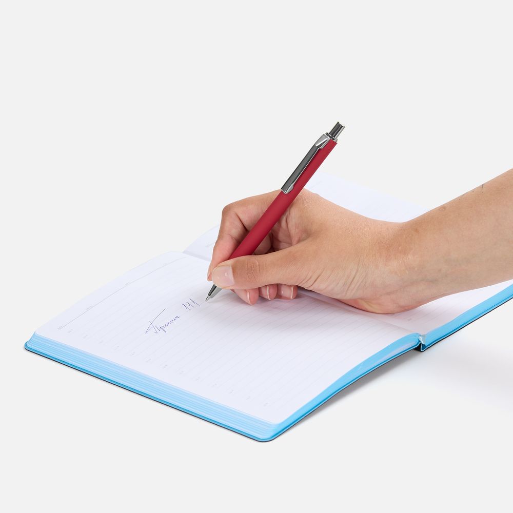 Ручка шариковая Lobby Soft Touch Chrome, красная — изображение 5