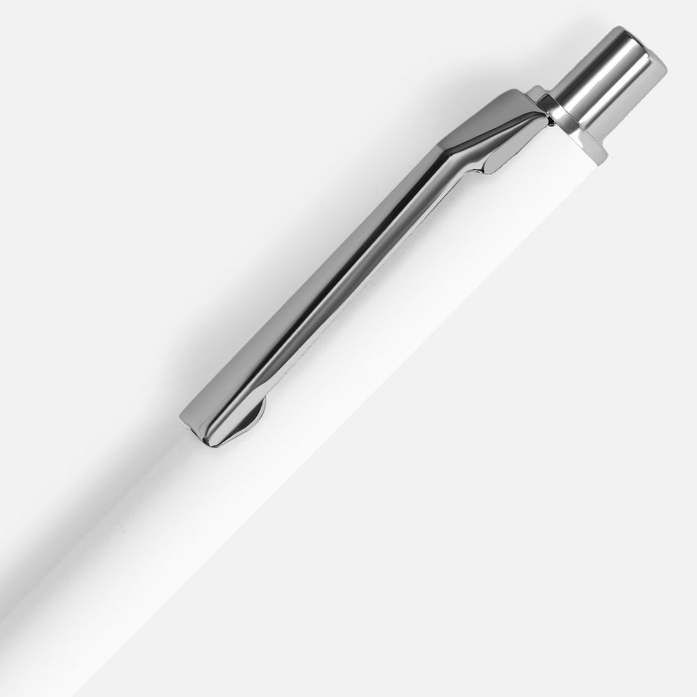 Ручка шариковая Lobby Soft Touch Chrome, белая — изображение 4