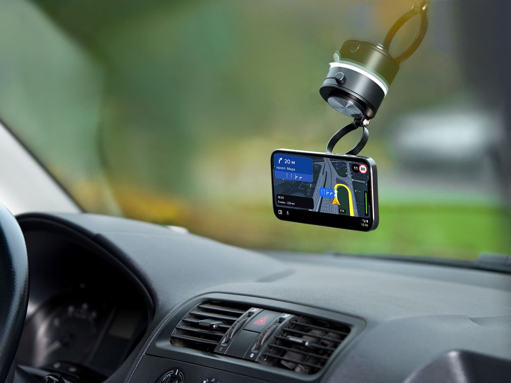 Вакуумный магнитный держатель airFix, черный с серым — изображение 8