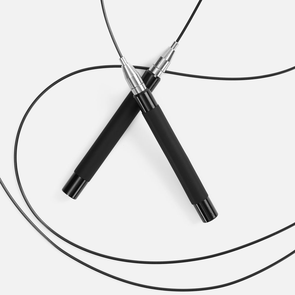 Скоростная скакалка Profi Comfi, черная — изображение 3