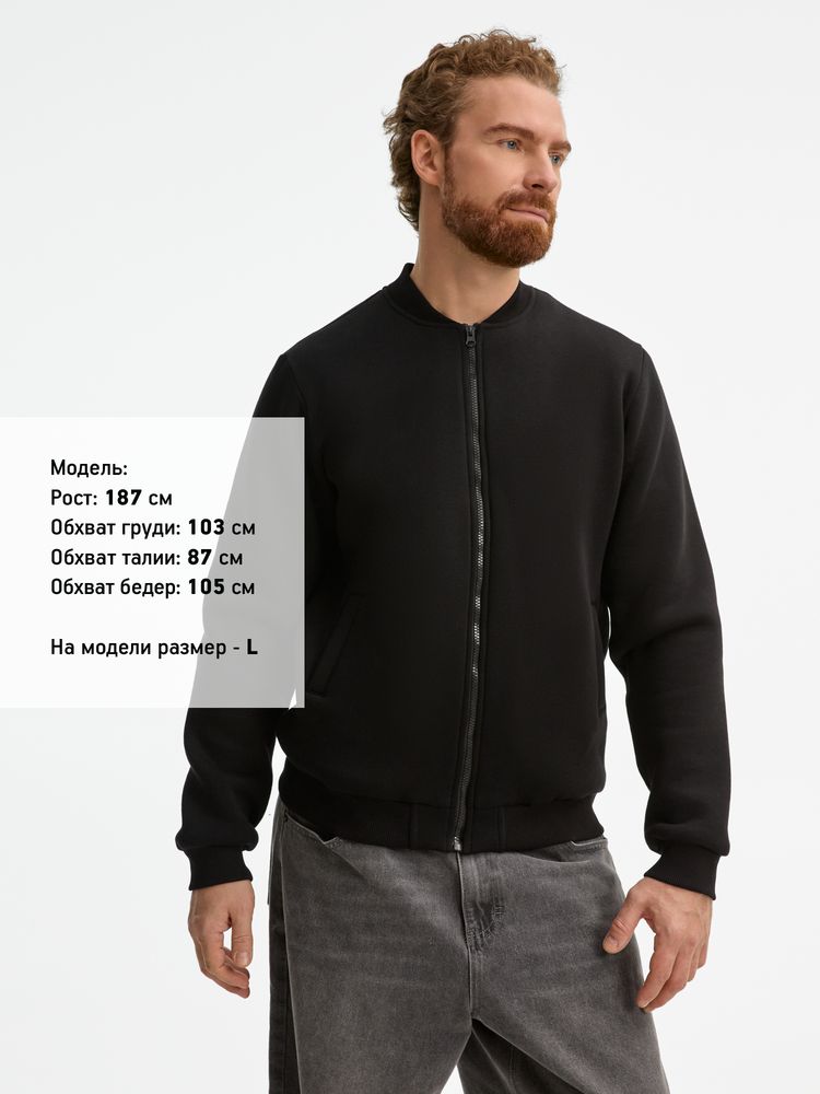 Бомбер унисекс Estado, черный — изображение 16