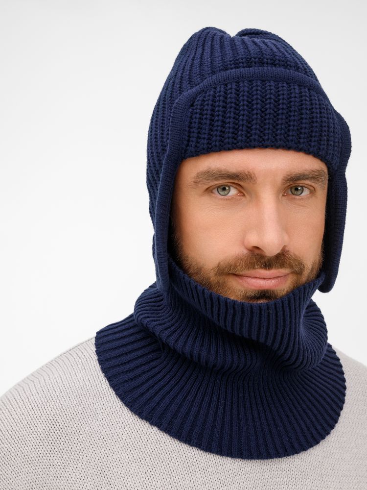 Шапка-ушанка Catch Match, темно-синяя — изображение 7