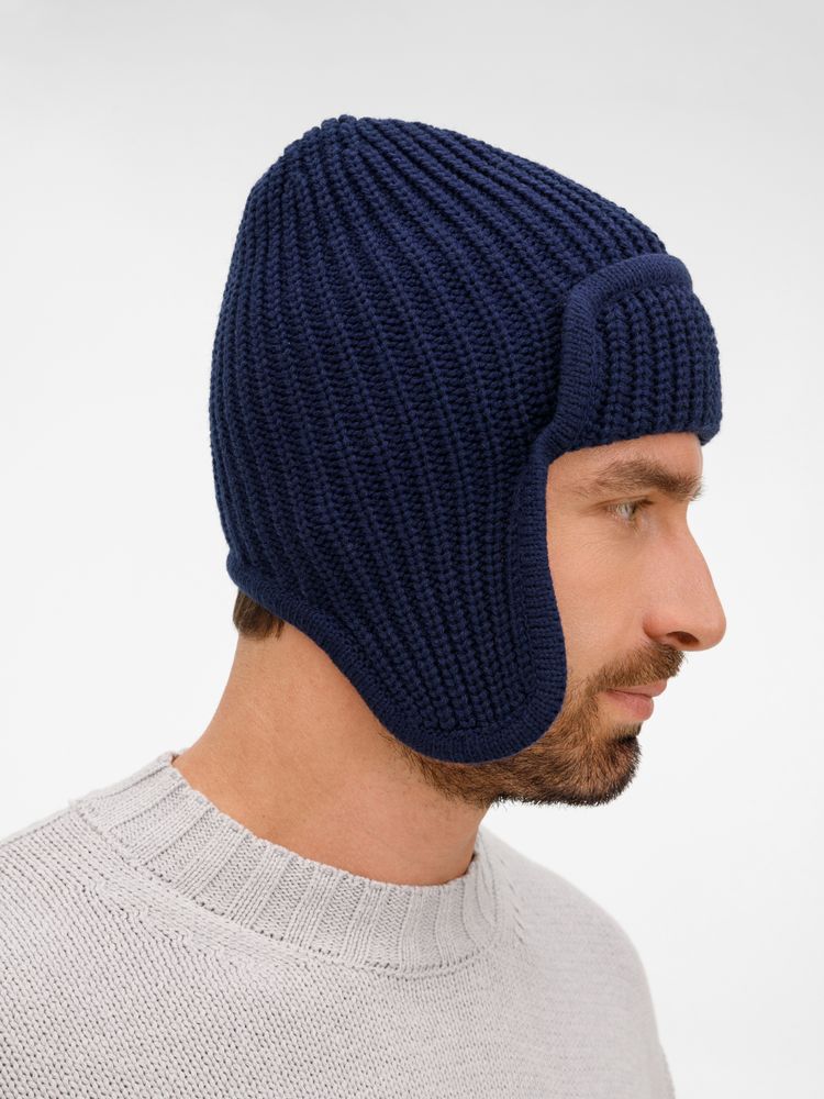 Шапка-ушанка Catch Match, темно-синяя — изображение 6