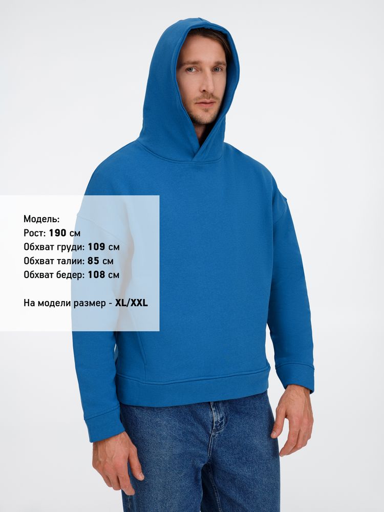 Худи оверсайз унисекс Tolla, синее (джинс) — изображение 13