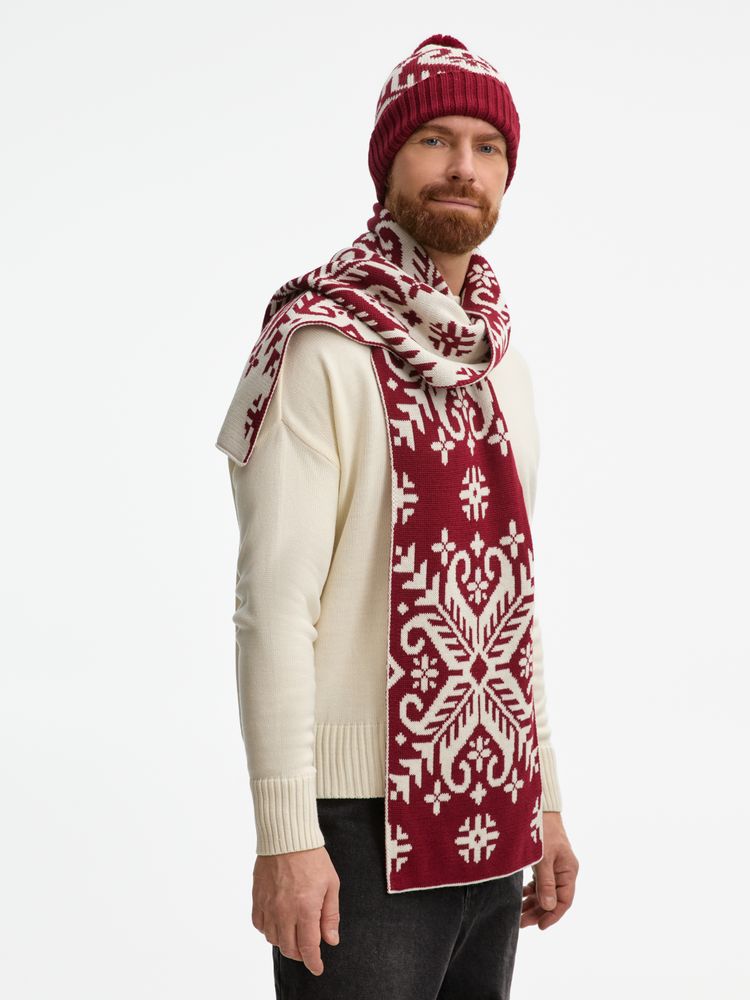 Шапка Wintertude, красная с белым — изображение 10