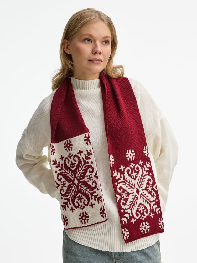 Шарф Wintertude M, красный с белым — изображение 6