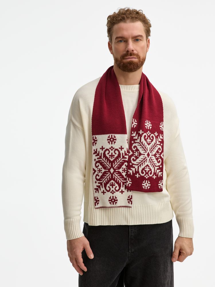 Шарф Wintertude M, красный с белым — изображение 7