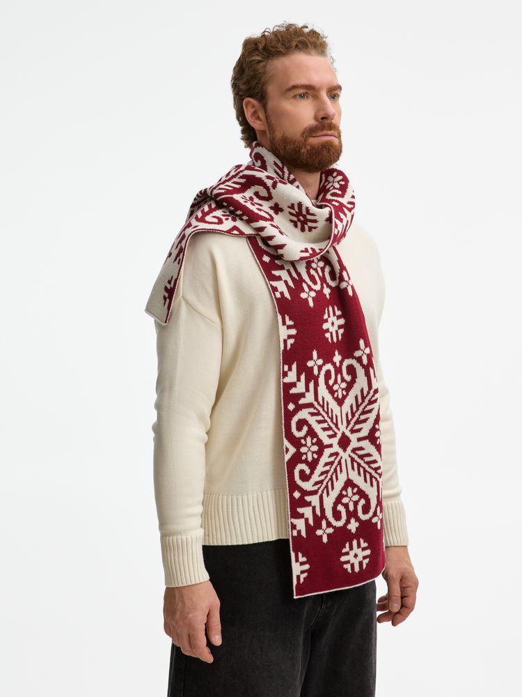 Шарф Wintertude L, красный с белым — изображение 7